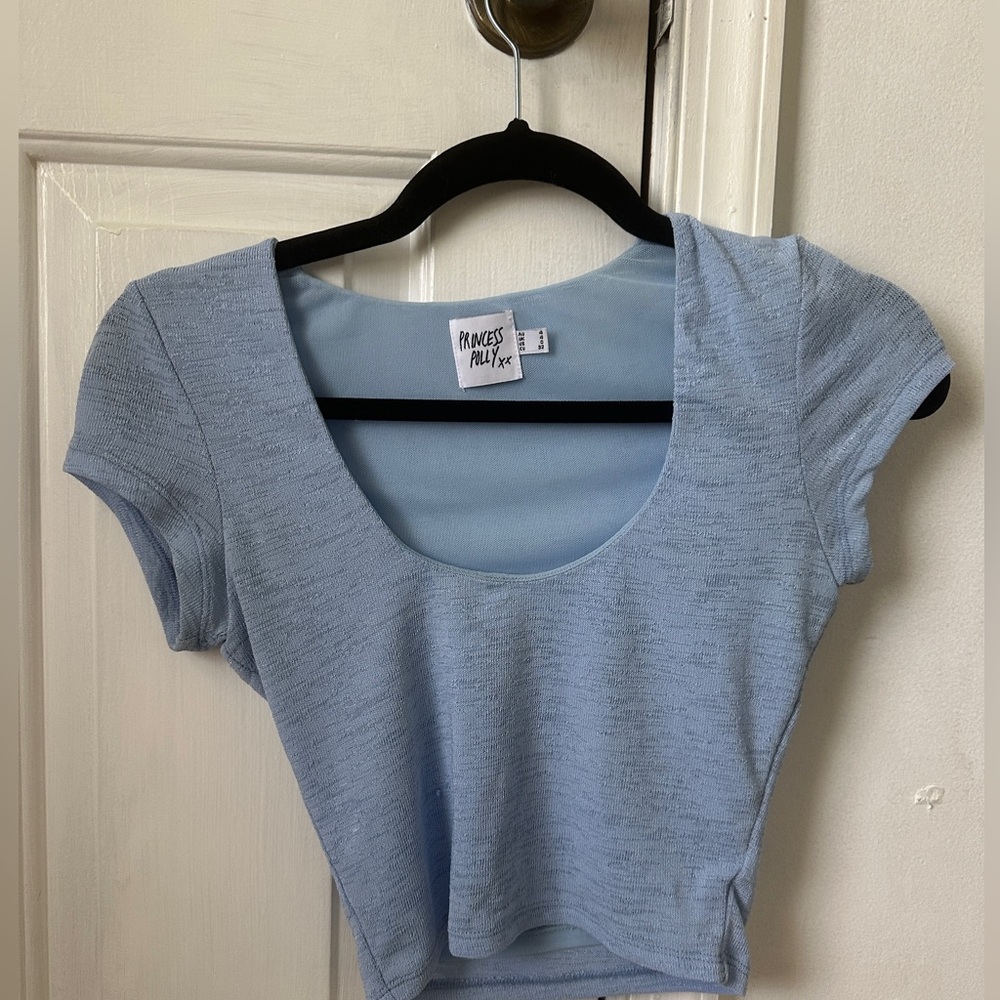 Princess Polly Light Blue Women's Top size 4